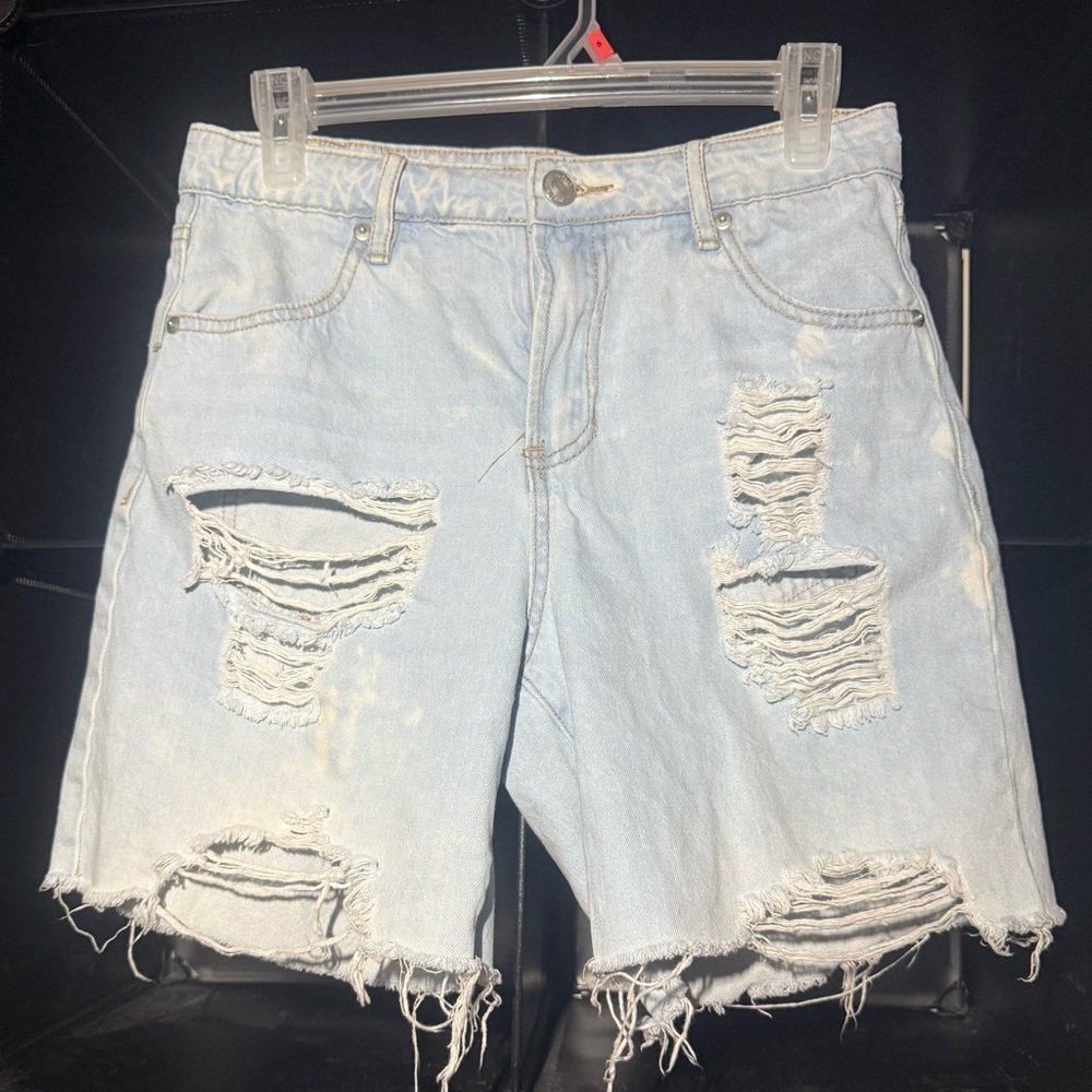 Rue21 Light Blue Distressed Jean Shorts